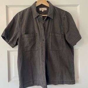 Madewell Black Chambray Short-sleeve Shirt. Never Worn.